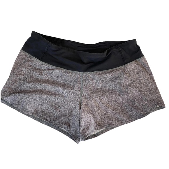 Lululemon Run Times Short II  4" Heather Lux Multi Black (First Release) Sz 8 - Picture 1 of 11